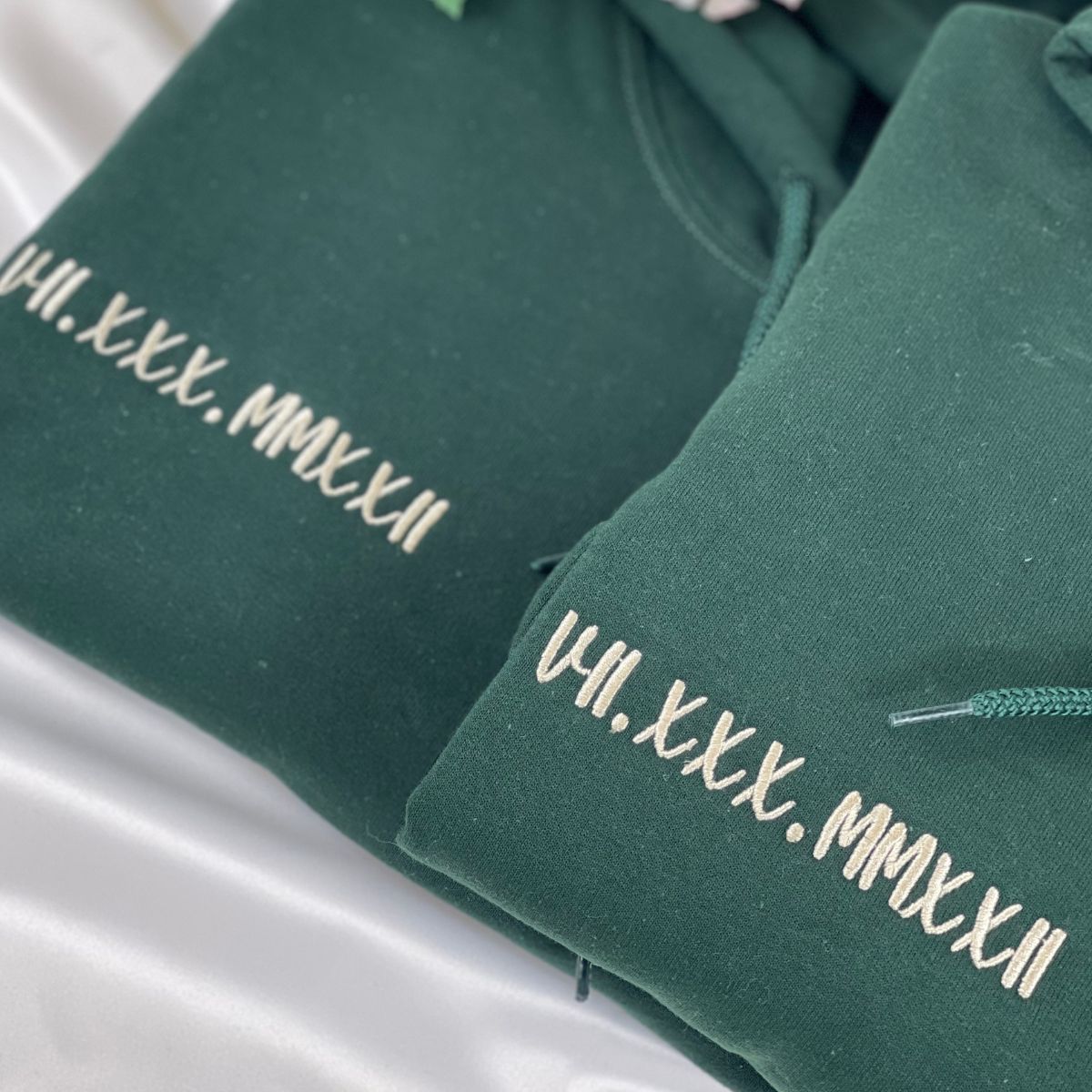 Custom Roman Numeral Embroidered Hoodie