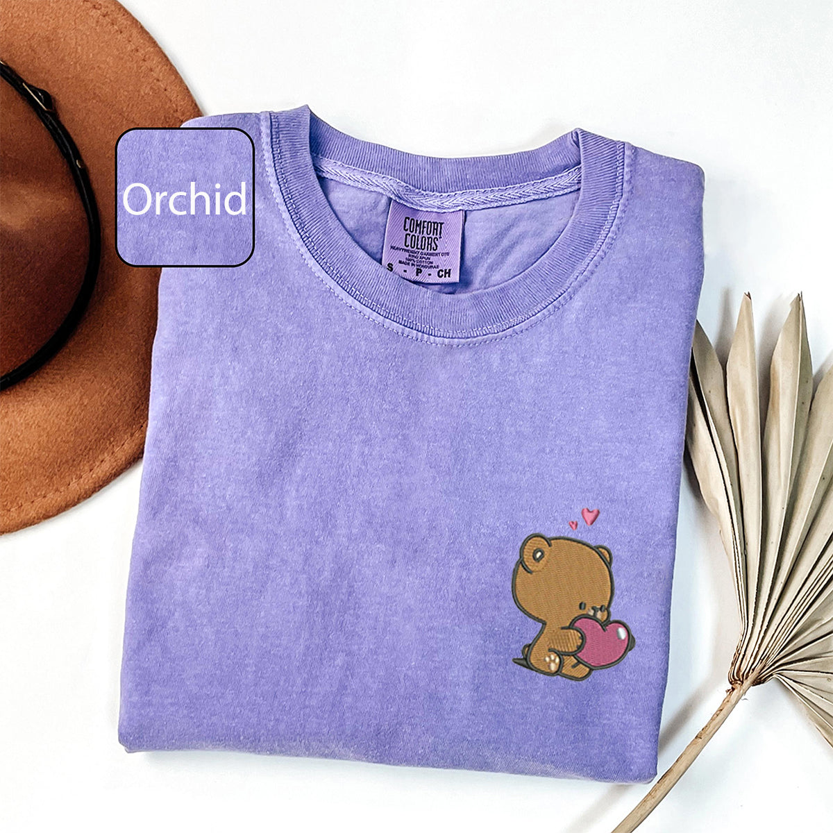 Custom Embroidered Cute Loving Bears Valentine Matching T-shirts for Couples