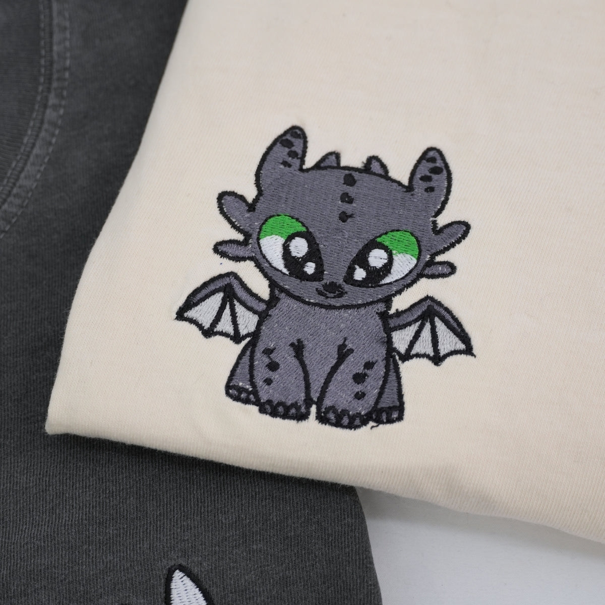 Custom Embroidered Dragon's Lovely Characters Matching T-shirts for Couples