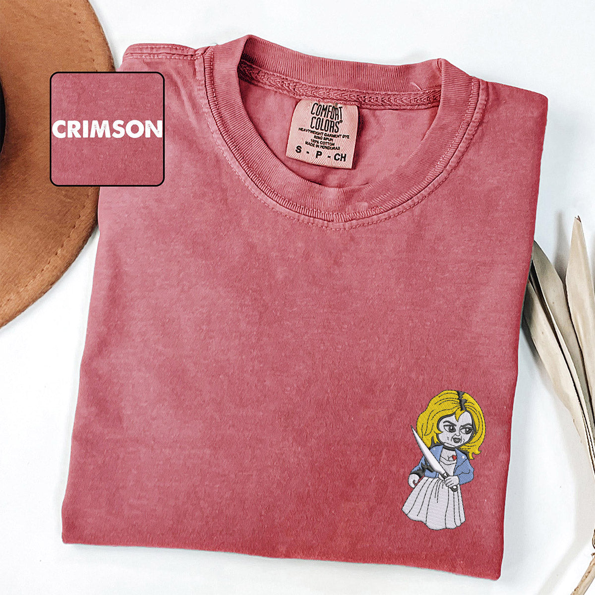 Custom Embroidered Halloween Doll Matching T-shirts for Couples