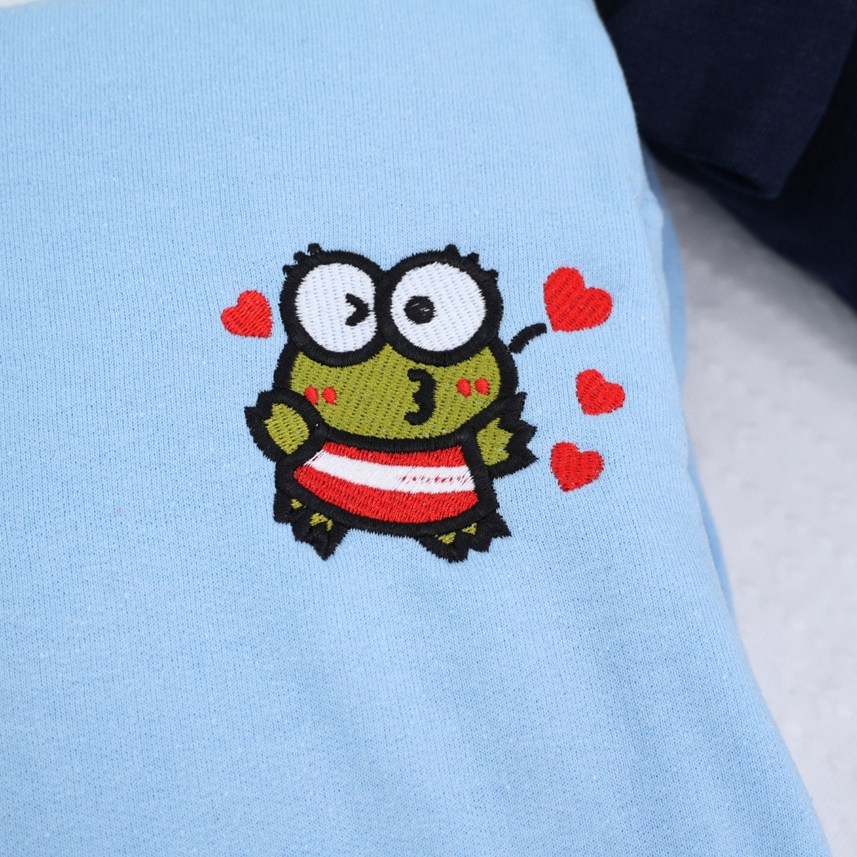 Custom Embroidered Hoodies For Couples, Cute Cartoon Frogs Couples Embroidered Hoodie