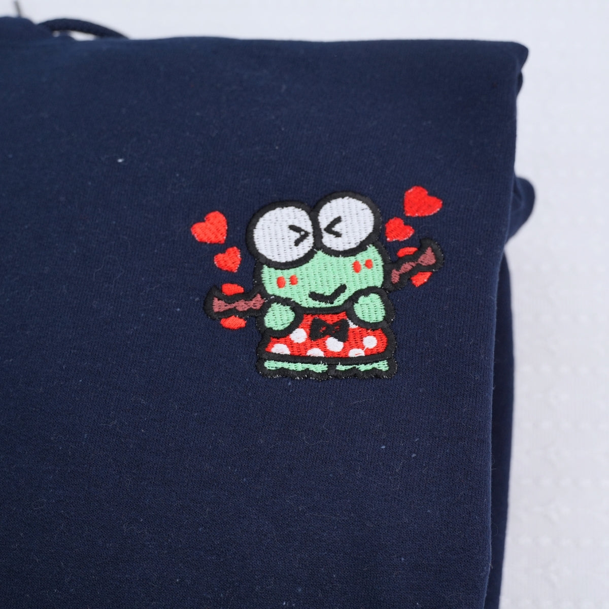 Custom Embroidered Hoodies For Couples, Cute Cartoon Frogs Couples Embroidered Hoodie