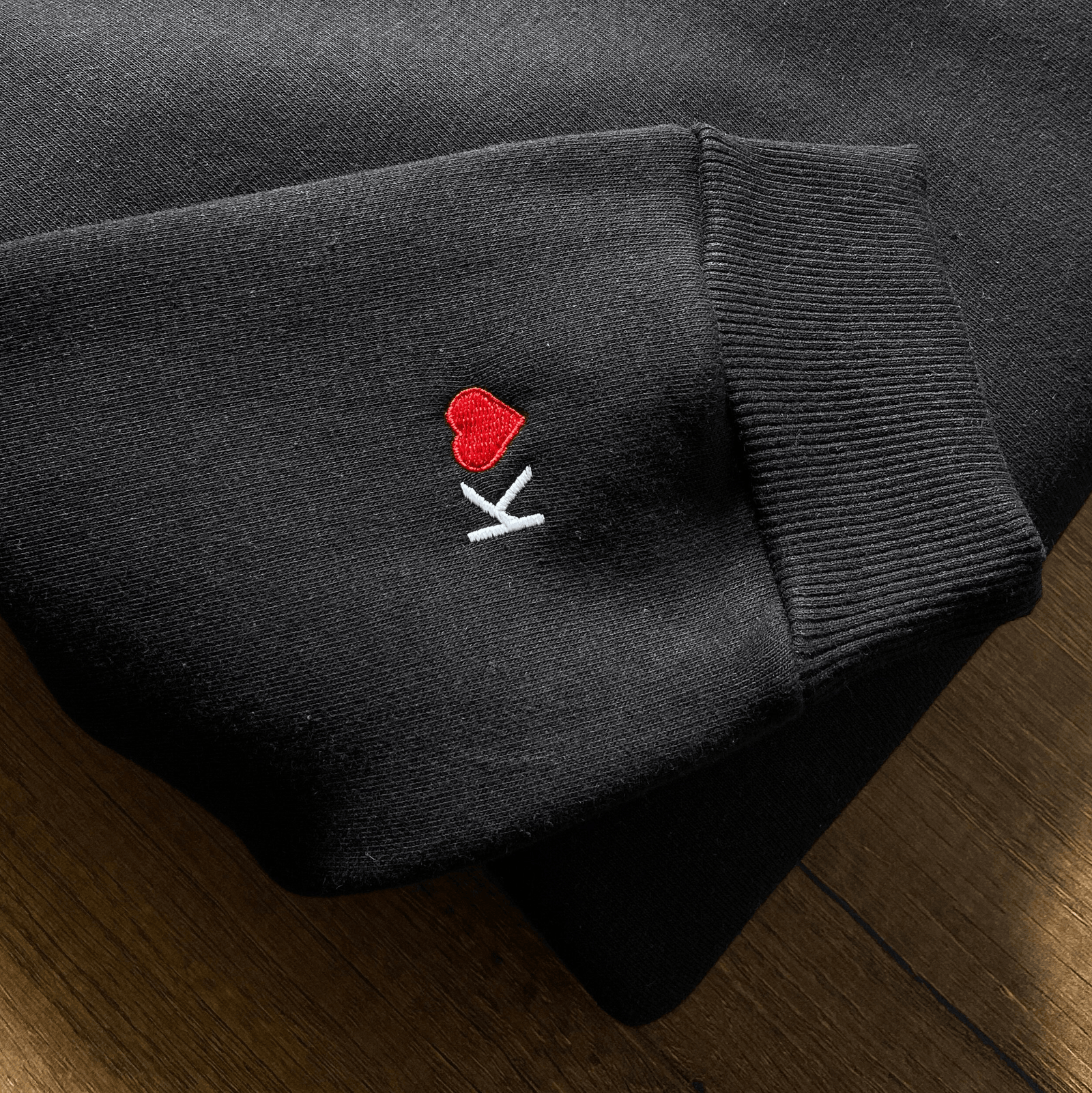 Custom Embroidered Wifey Hubby Date On Sleeve Anniversary Sweatshirt Hoodies