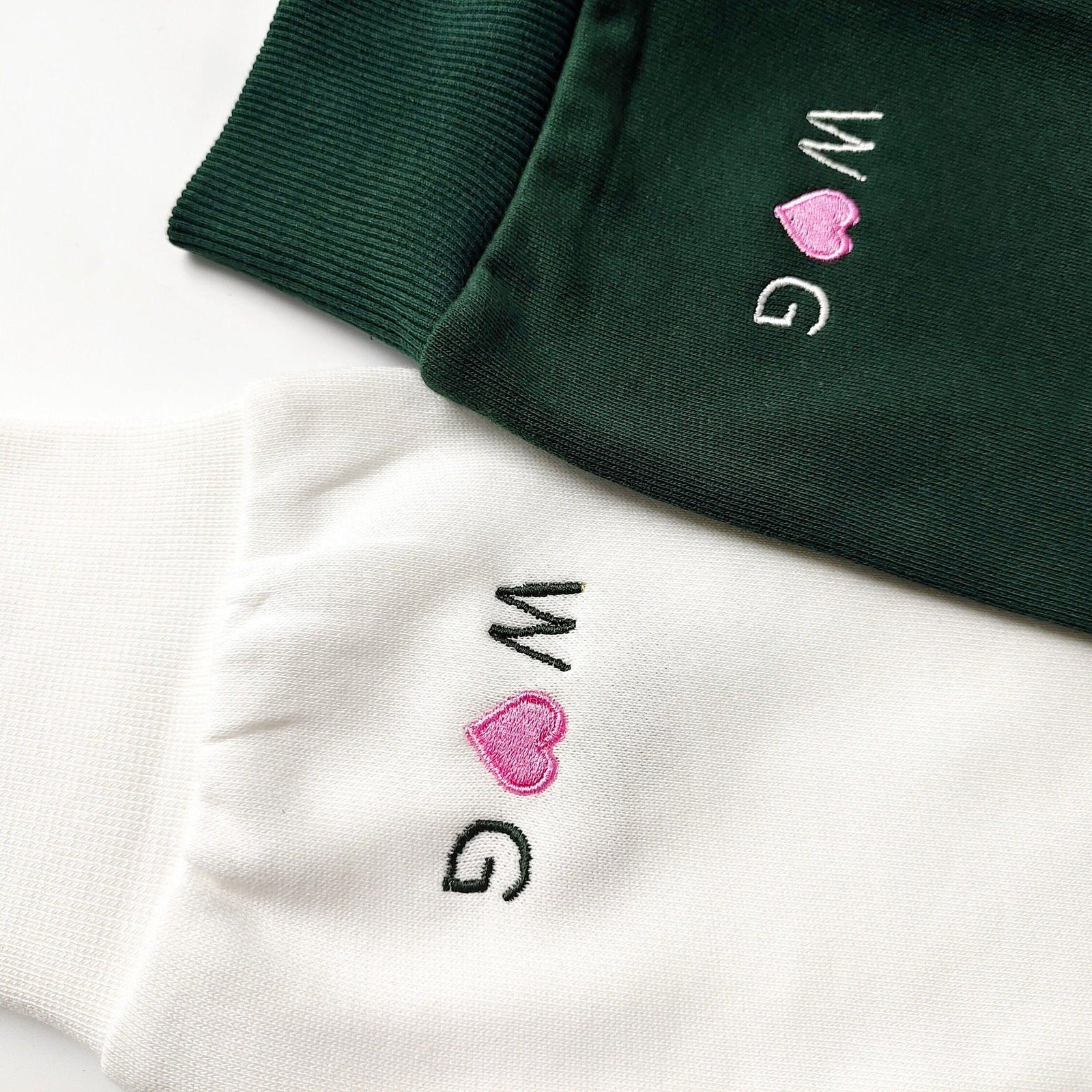 Custom Embroidered Sweatshirts For Couples, Custom Embroidered Portrait From Photo Matching Couple Sweatshirt Hoodie, Outline Photo Embroidered Sweater