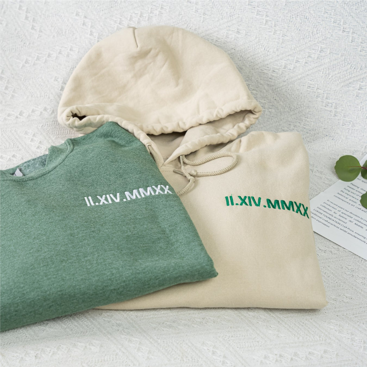 Custom Roman Numeral Embroidered Hoodie
