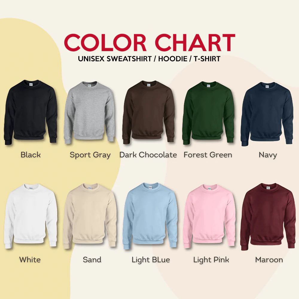 Custom Embroidered Sweatshirts For Couples, Custom Milk and Mocha Bears Custom Embroidered Crewneck