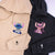 Custom Embroidered Hoodies for Couples, Cute Cow Stitch and Angel Couples Embroidered Hoodie