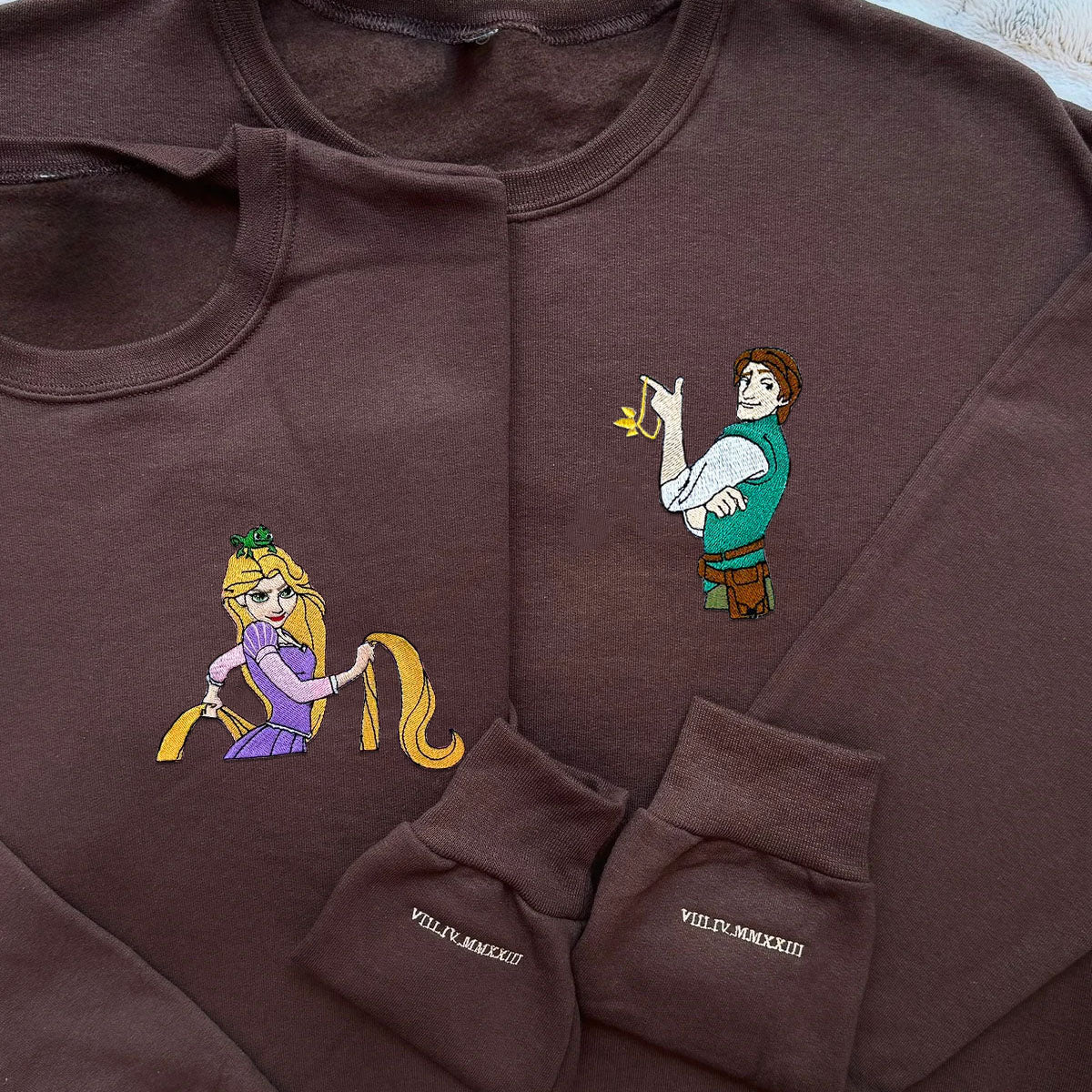 Custom Embroidered Hoodies for Couples, Lovable Princess and Prince Couples Embroidered Hoodie