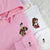 Custom Embroidered Hoodies for Couples, Lovely Cartoon Characters Couples Embroidered Hoodie