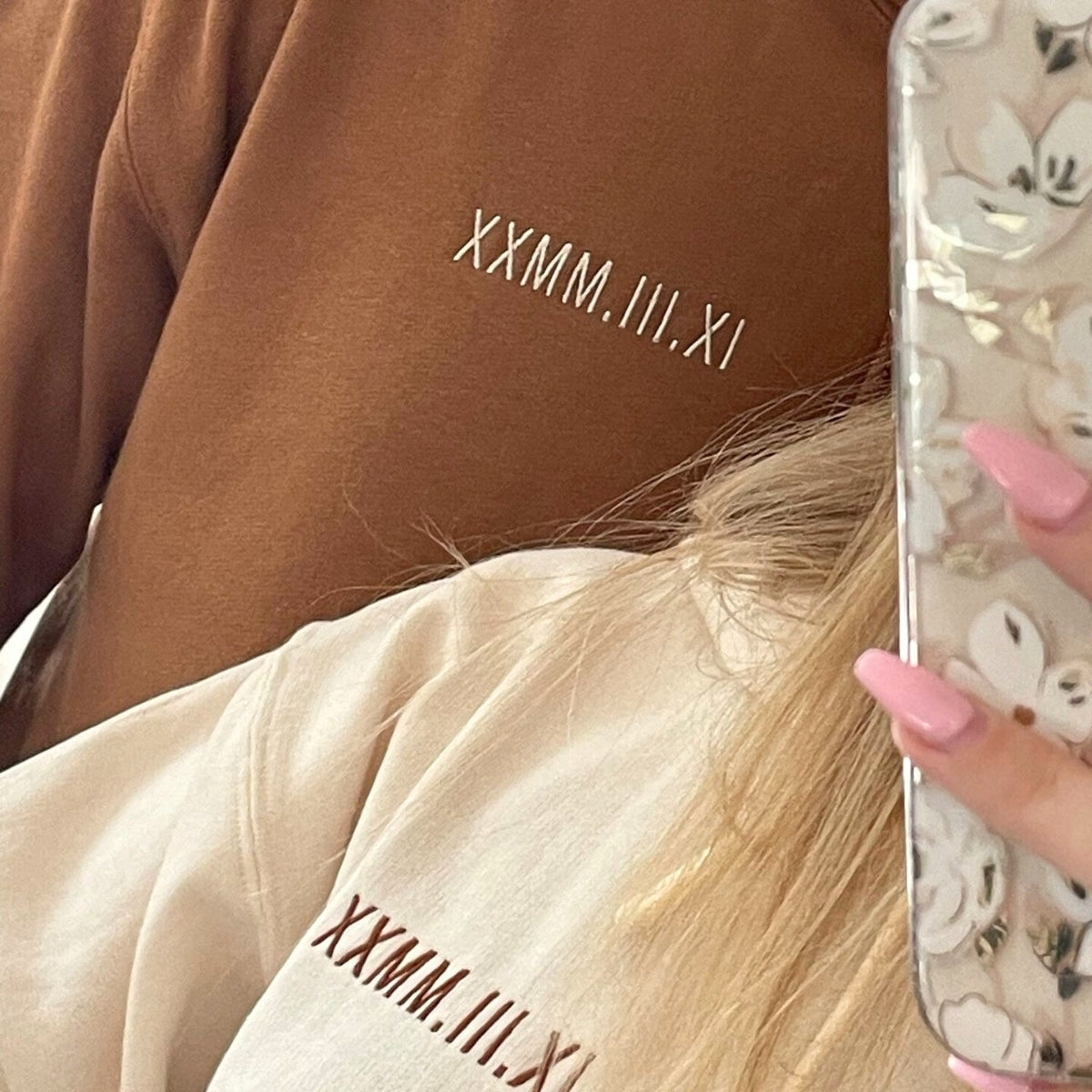 Custom Roman Numeral Embroidered Hoodie