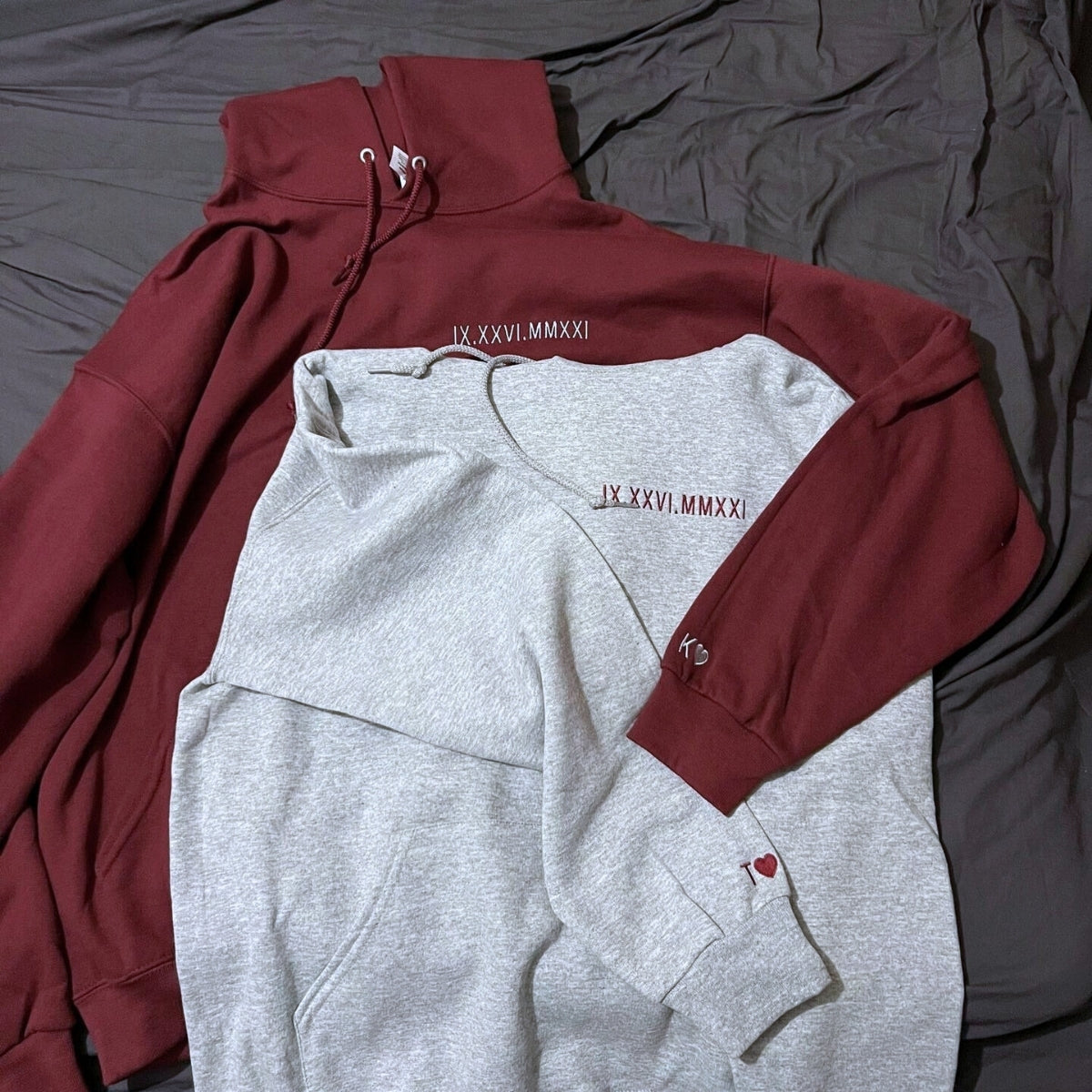 Custom Roman Numeral Embroidered Hoodie