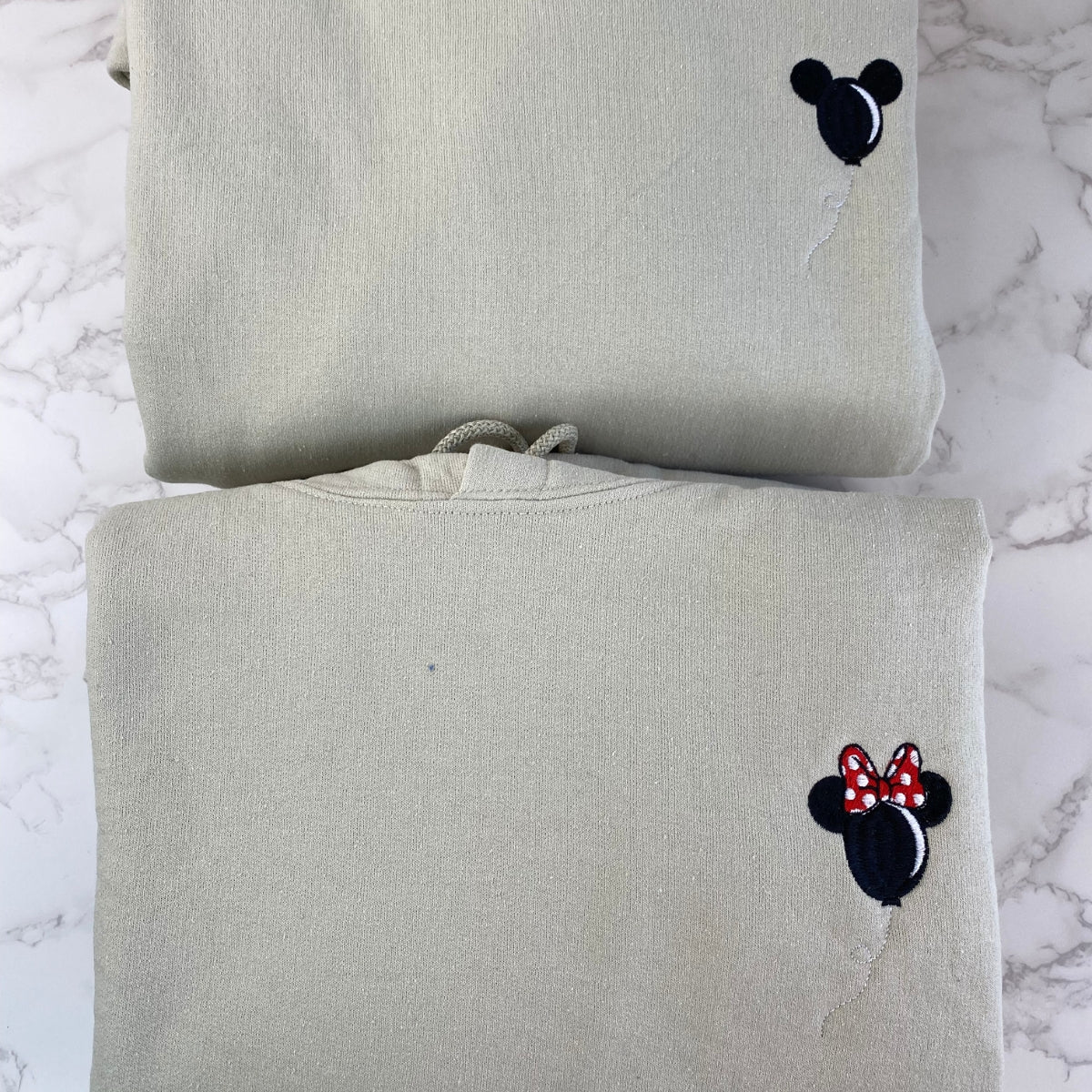 Custom Couple Cartoon Characters Balloons Inspired Embroidered Couples Matching Embroidered Sweatshirt Hoodies