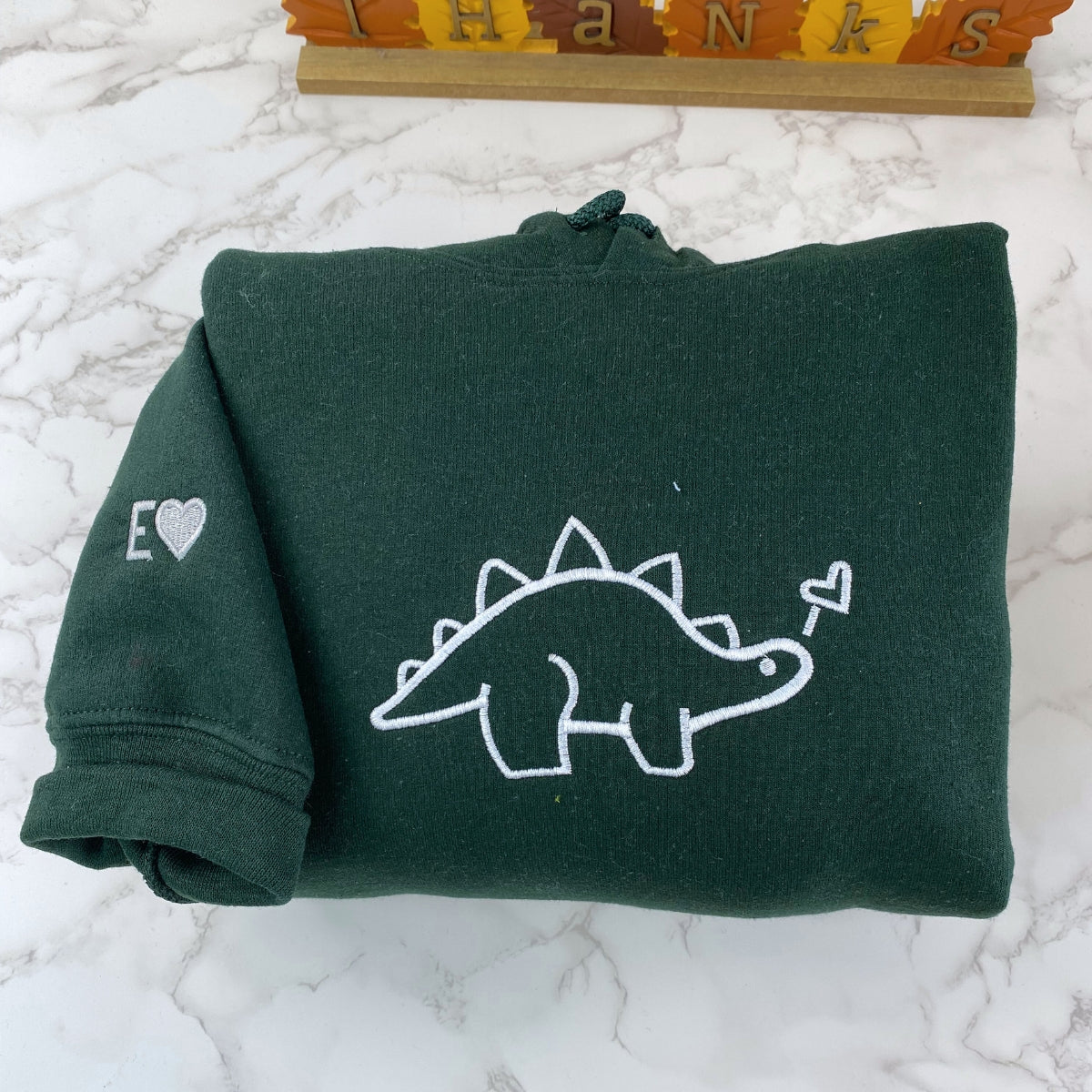 Custom Dinosaurs Embroidered Matching Set Couple Sweatshirt Hoodies