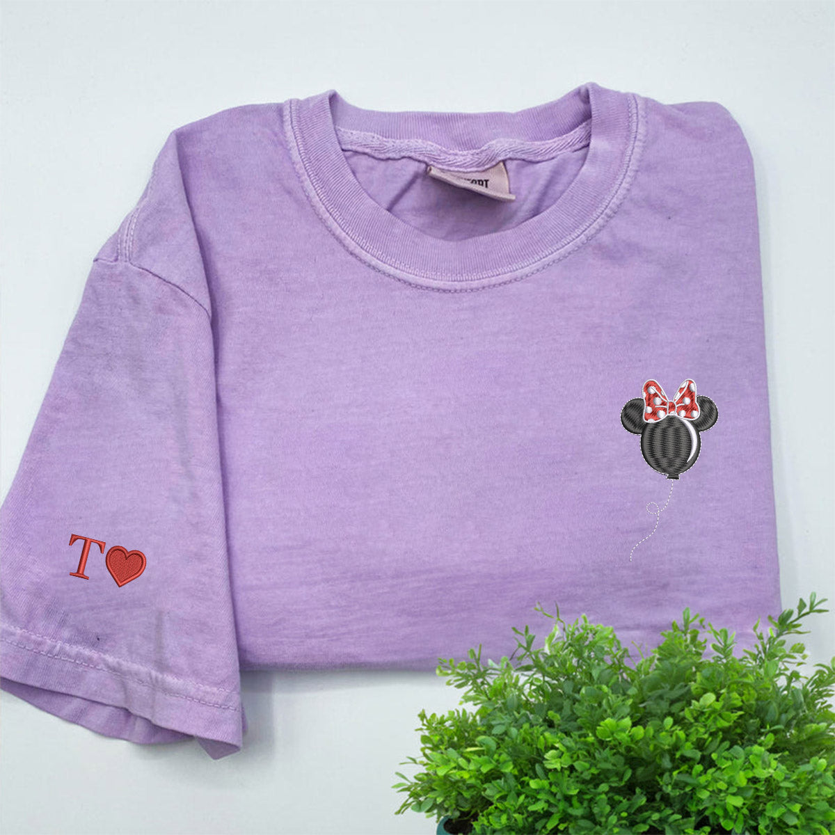 Custom Embroidered Cartoon Characters Balloons Inspired T-shirts for Couples