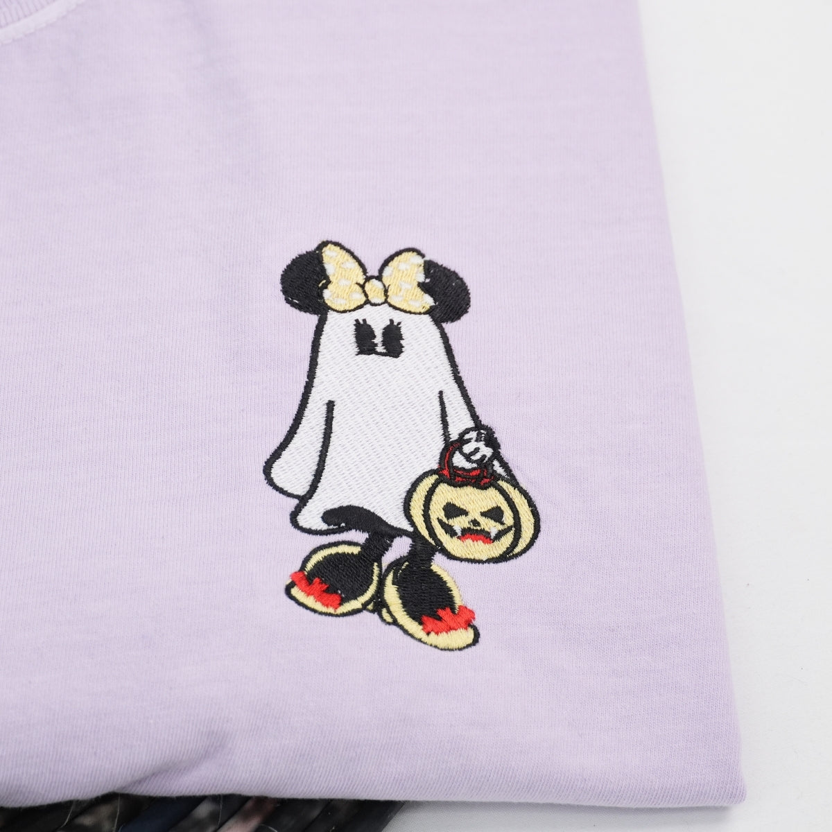 Custom Embroidered Cartoon Mouse Ghost V2 Matching T-shirts for Couples