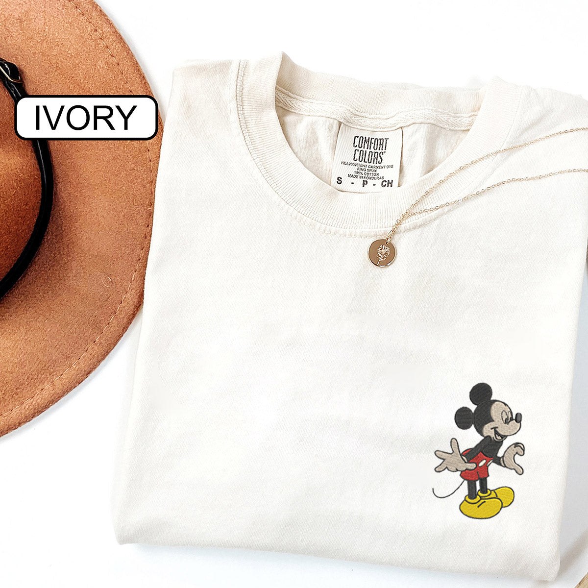 Custom Embroidered Cartoon Mouse T-shirts for Couples