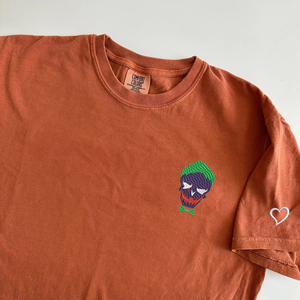 Custom Embroidered Cartoon Villain Duo Matching Couple T-shirts