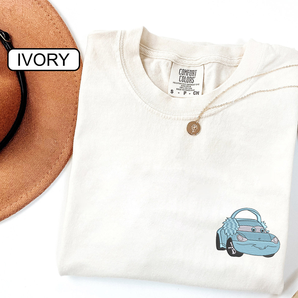 Custom Embroidered Cute Car Couple Christmas T-shirts for Couples