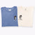 Custom Embroidered Cute Cartoon Couple Matching T-shirts with Special Date