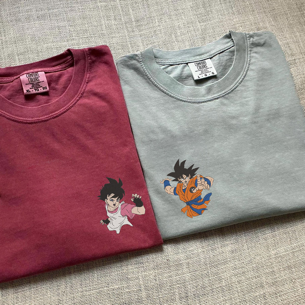 Custom Embroidered Coolest Cartoon Superhero T-shirts for Couples