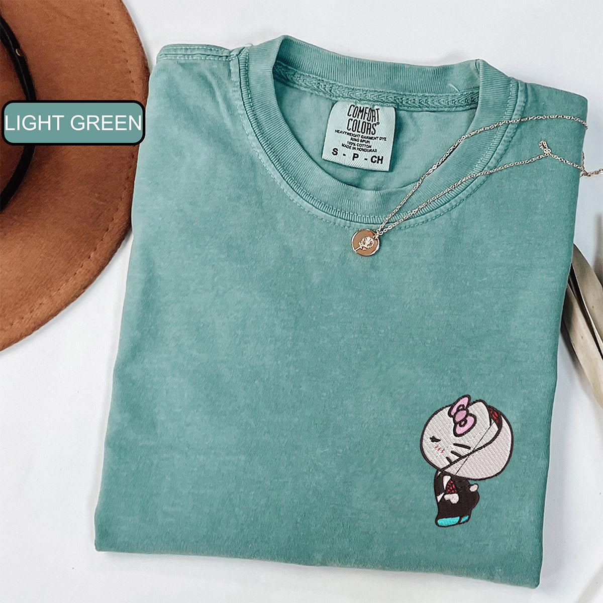 Custom Embroidered Cute Spider Boy x Kitten Girl Matching T-shirts for Couples