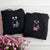 Custom Embroidered Halloweeen Hoodies For Couples, Custom Matching Couple Hoodie, Cartoon Ghost Mouses Couples Embroidered Hoodie V3