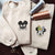 Custom Embroidered Hoodies For Couples, Custom Matching Couple Hoodie, Cartoon Jack Sally Mouses Couples Embroidered Hoodie