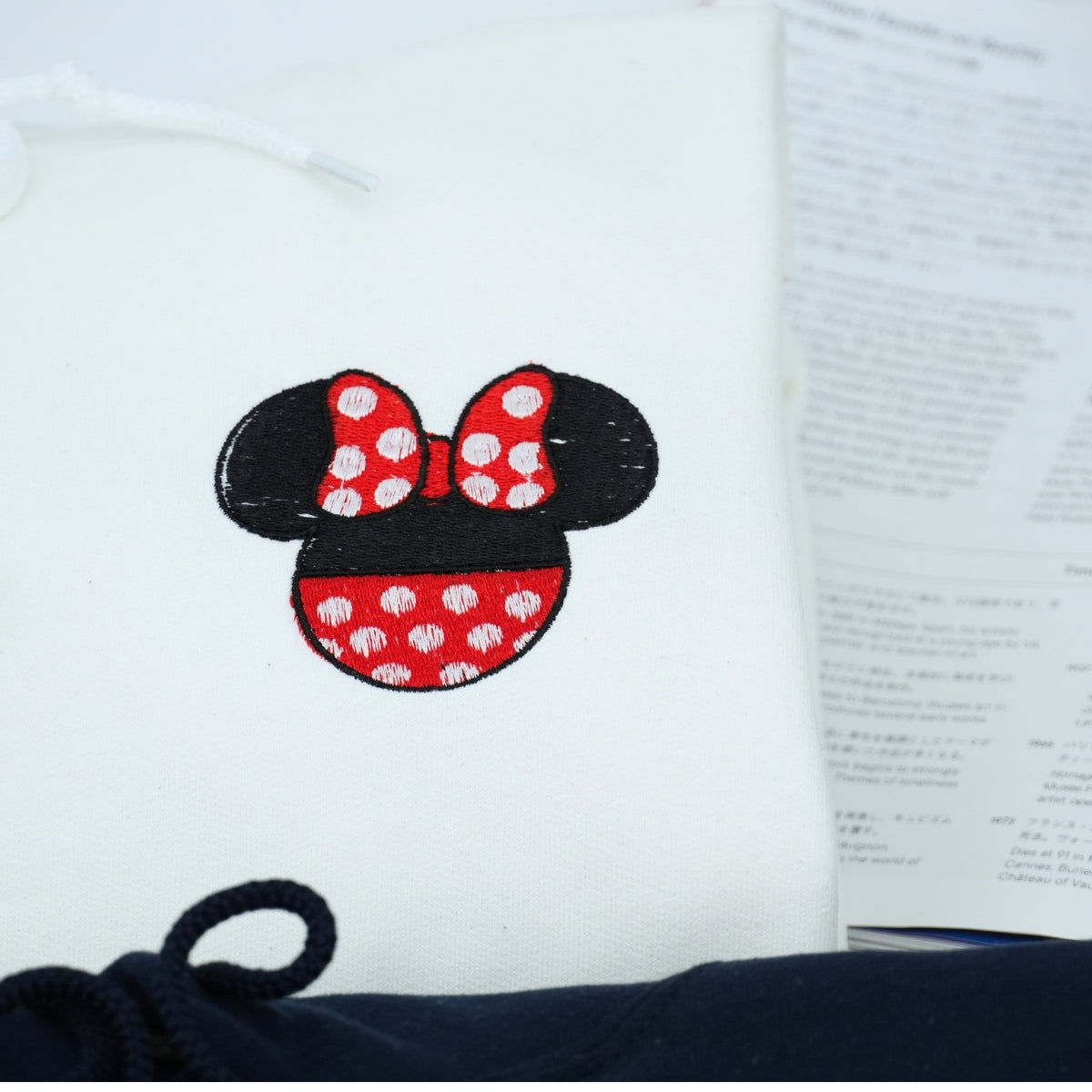 Custom Embroidered Sweatshirts For Couples, Custom Matching Couple Sweatshirt, Cartoon Mouse Happy Couples Embroidered Sweater