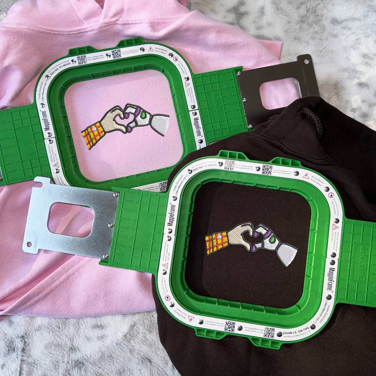 Custom Embroidered Hoodies For Couples, Custom Matching Couple Hoodie, Cute Cartoon Toys Couples Embroidered Hoodie