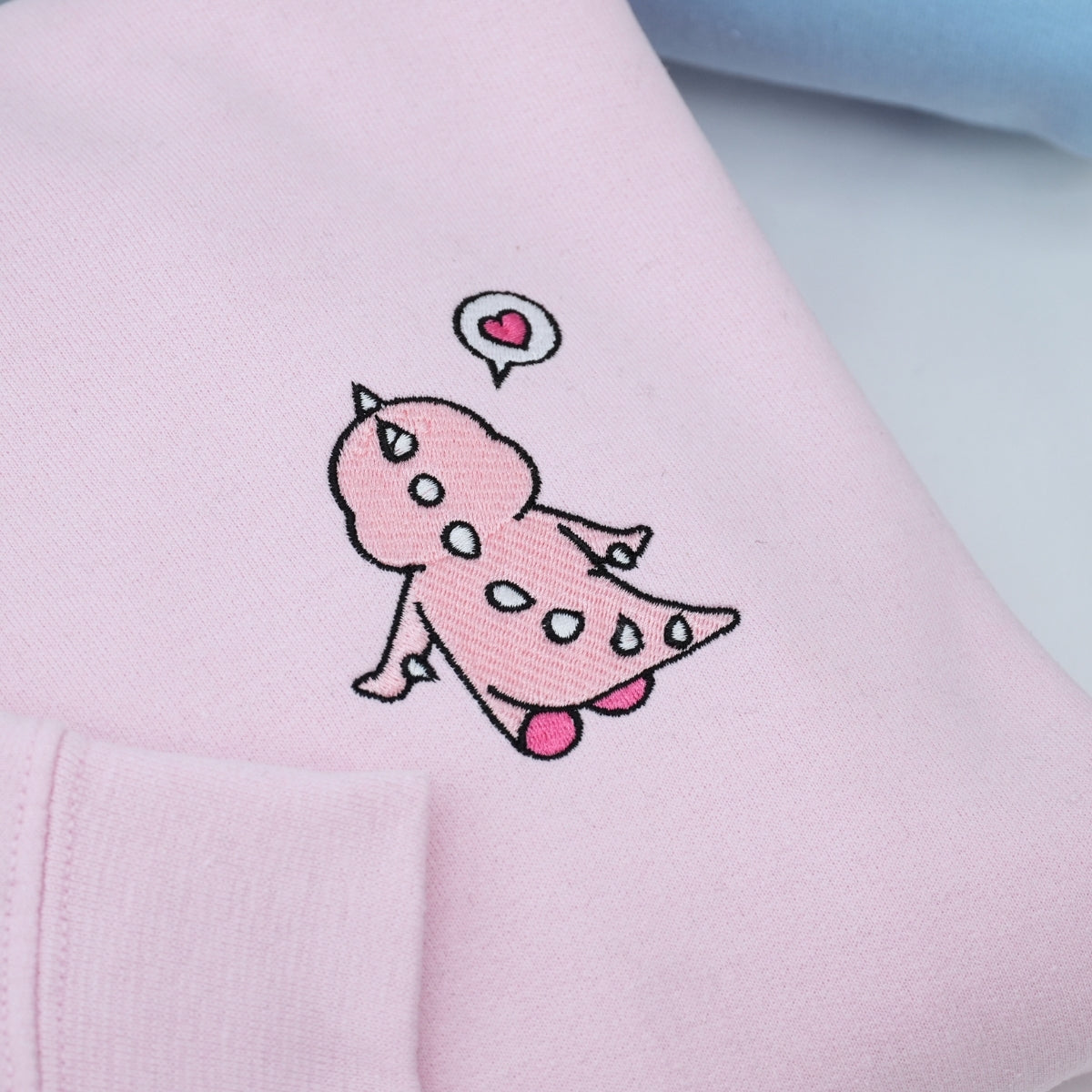 Custom Embroidered Halloween Hoodies For Couples, Custom Embroidered Funny Cartoon Dinosaur Anniversary Date Matching Couples Embroidered Hoodies