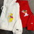 Custom Embroidered Hoodies For Couples, Cute Bear and Pig Halloween Couples Embroidered Hoodie