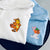 Custom Embroidered Hoodies For Couples, Cute Tigger and Piglet Halloween Couples Embroidered Hoodie