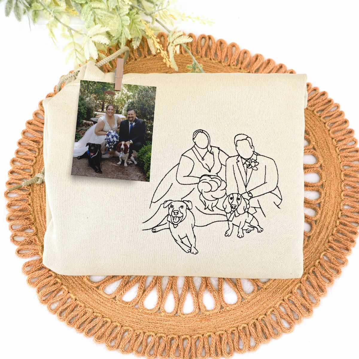 Custom Embroidered Hoodies Line Art With Pictures