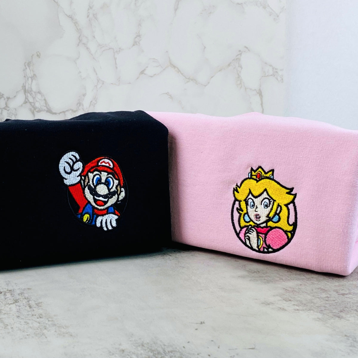 Custom Embroidered Hoodies for Couples, Cute Cartoon Hero & Princess Hoodie, Matching Couple Outfit