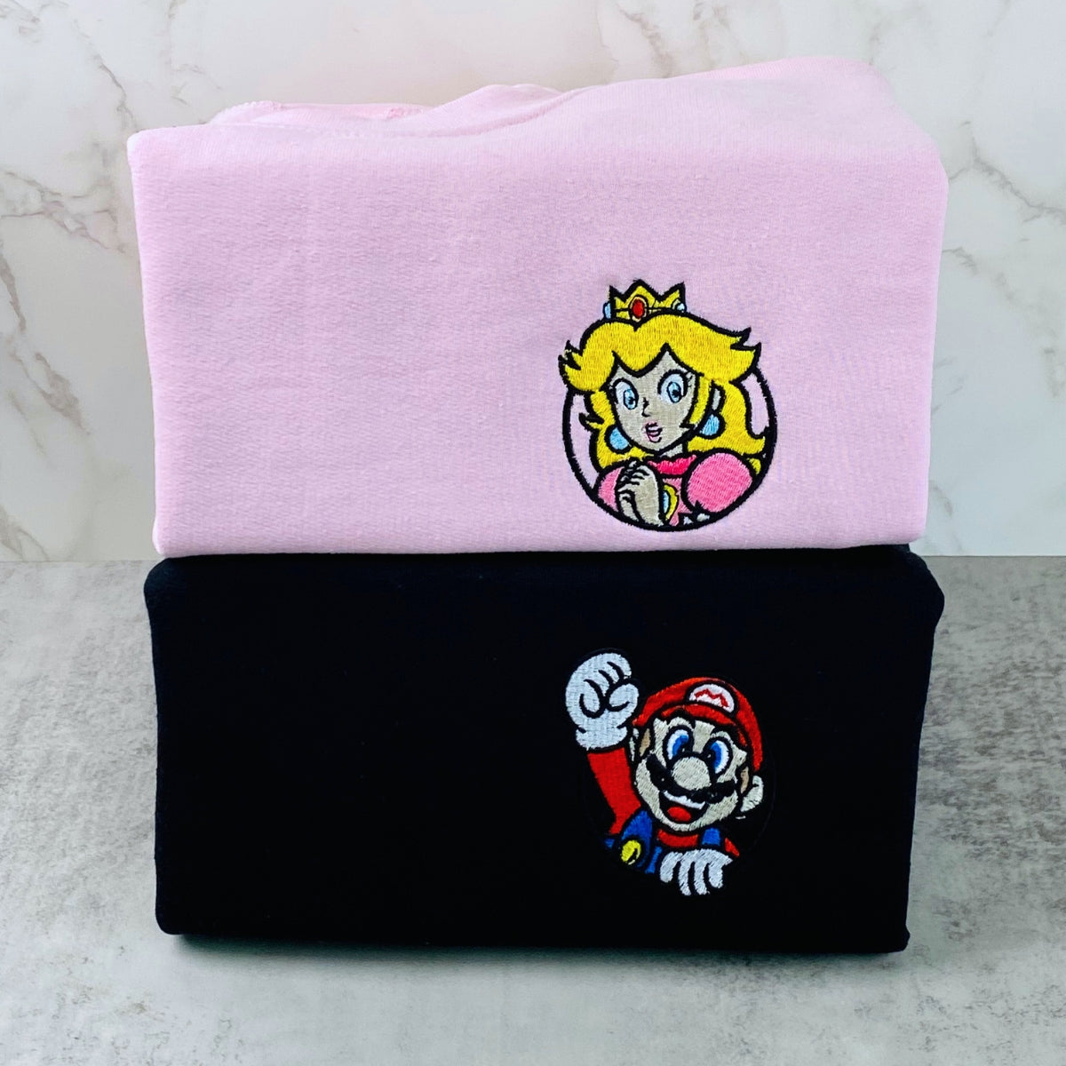 Custom Embroidered Hoodies for Couples, Cute Cartoon Hero & Princess Hoodie, Matching Couple Outfit