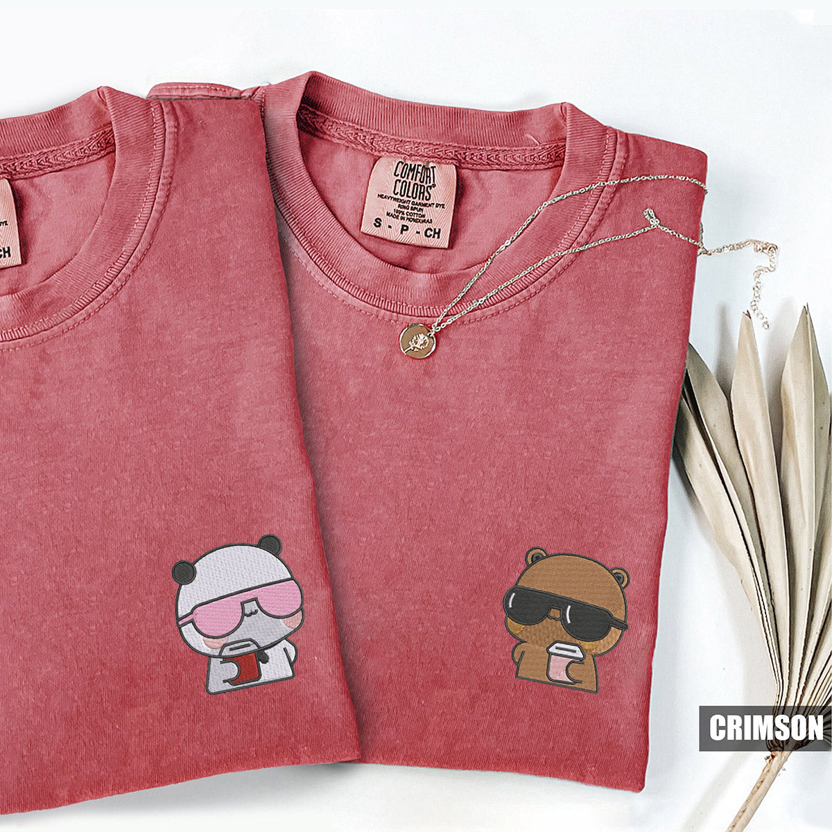 Custom Embroidered Milk Bears T-shirts for Couples