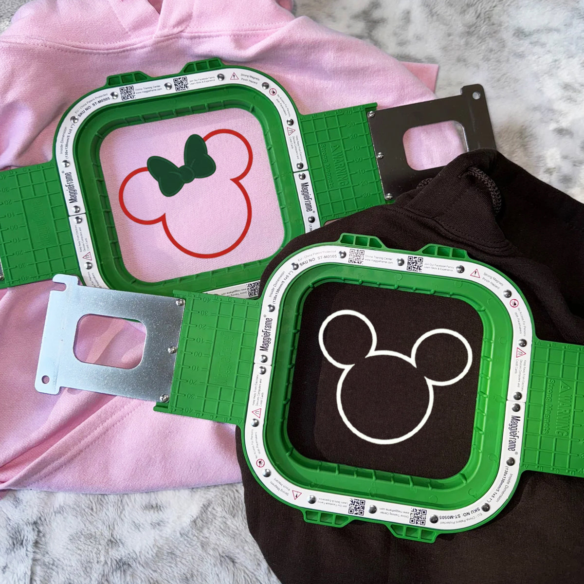 Custom Embroidered Mouse Ear Outlines Christmas Sweatshirt, Cozy Holiday Hoodie Matching for Couples