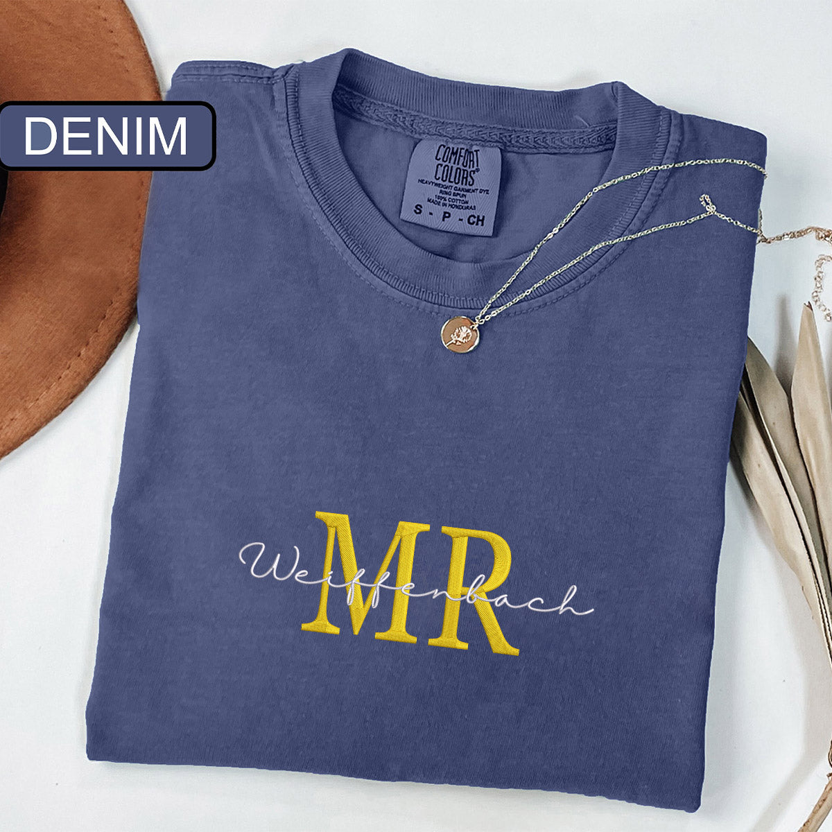 Custom Embroidered Mr Mrs Future T-shirts for Couples