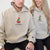 Custom Embroidered Roman Numeral Hoodies For Couples, Roman Numeral Date Hoodie, Christmas Green Cartoon Couples Embroidered Hoodie
