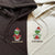 Custom Embroidered Roman Numeral Hoodies For Couples, Roman Numeral Date Hoodie, Christmas Green Cartoon Couples Embroidered Hoodie
