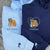 Custom Embroidered Roman Numeral Hoodies for Couples, Romantic Dog Lovers Matching Hoodie
