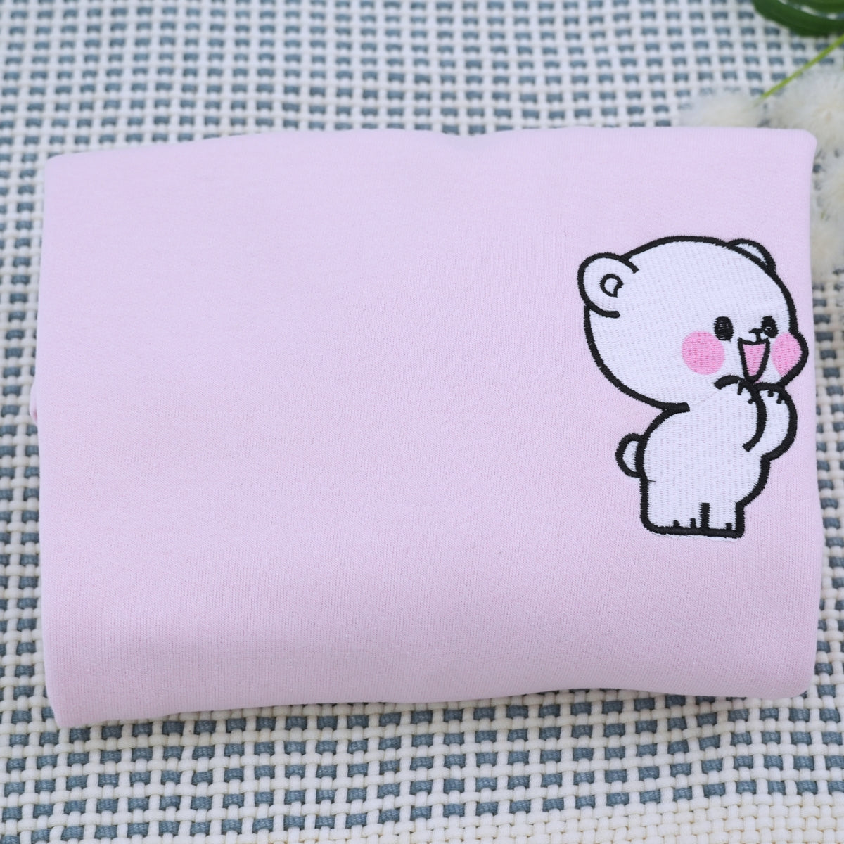 Custom Embroidered Sweatshirts For Couples, Custom Brown and Cream Bears Embroidered Sweatshirt