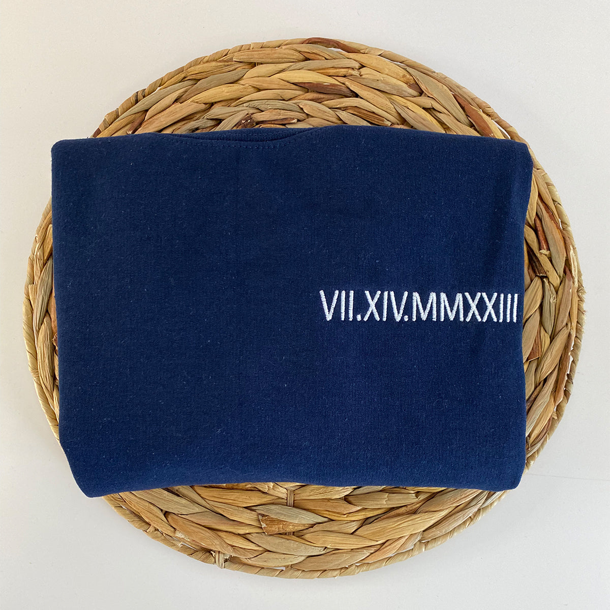 Custom Embroidered Sweatshirts For Couples, Custom Embroidered Anniversary Date Initial Roman Numerals You And Your Lover Sweatshirt