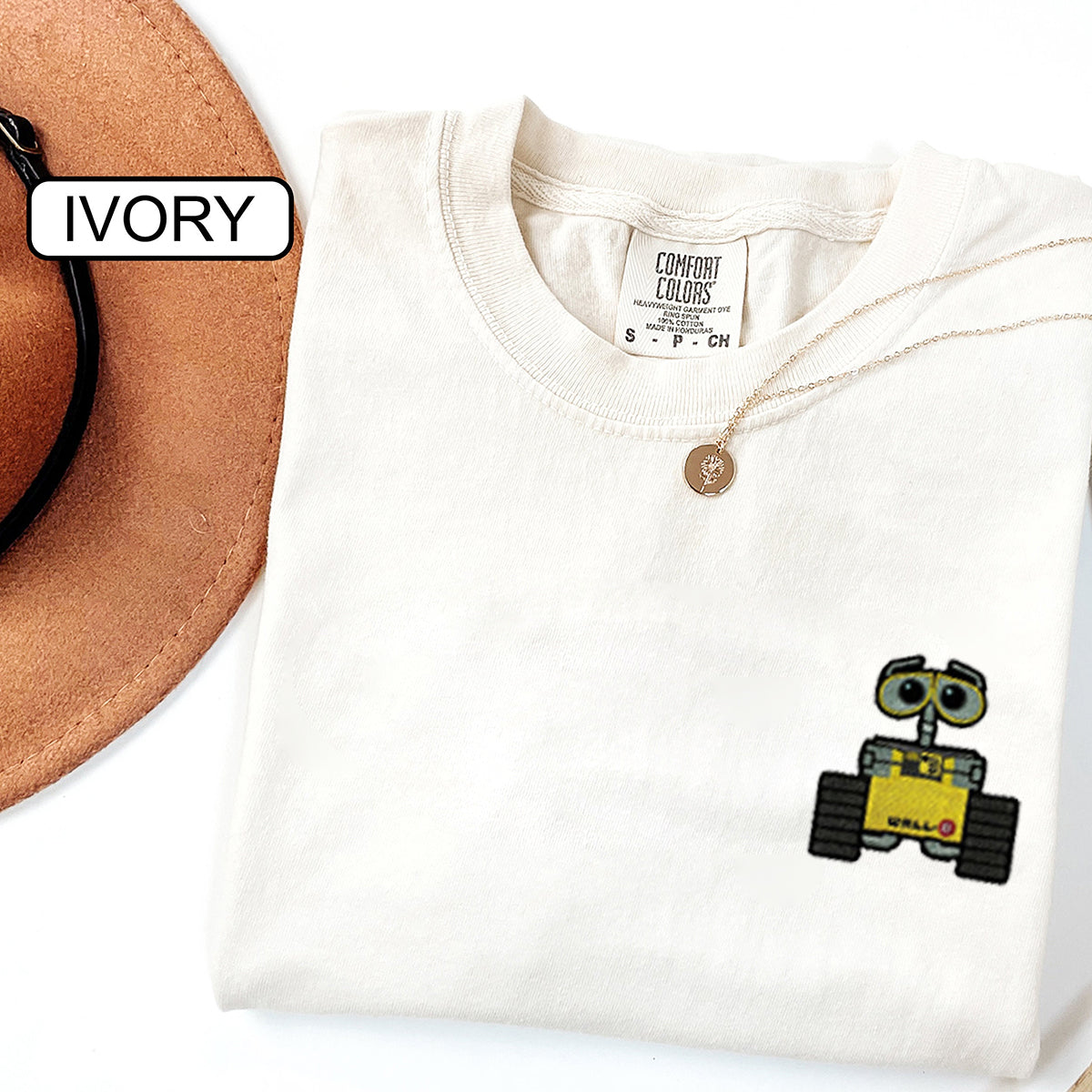 Personalized Cartoon Robot Pair Embroidered Couple T-shirts