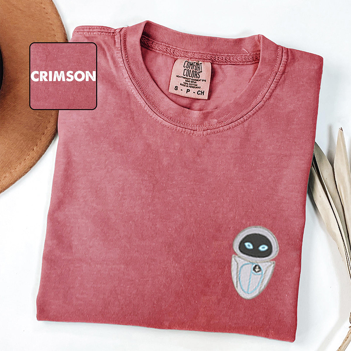 Personalized Cartoon Robot Pair Embroidered Couple T-shirts