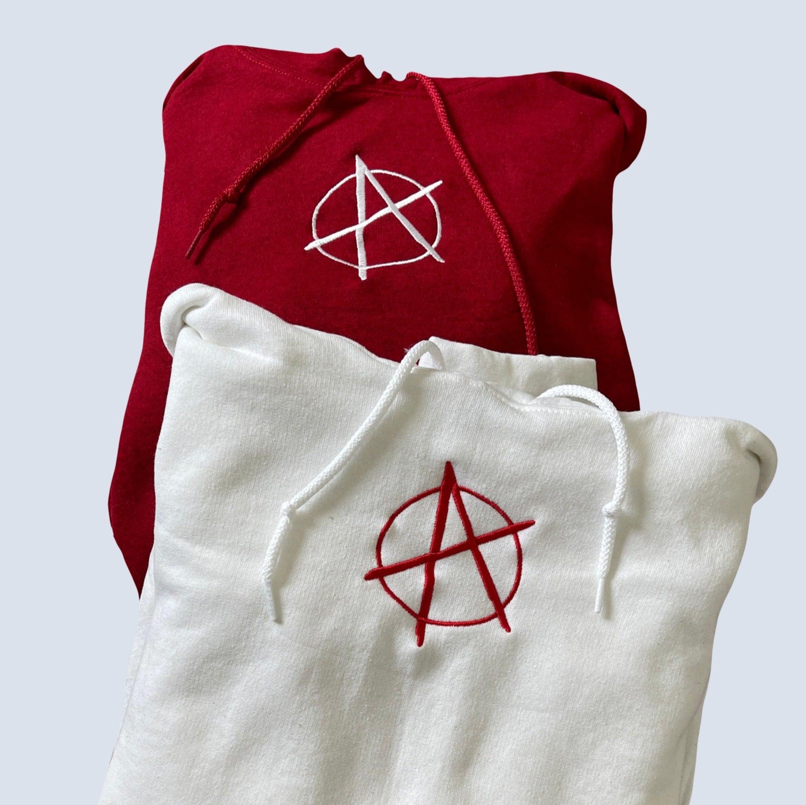 Custom Anarchy Embroidered Matching Set Couple Sweatshirt Hoodies