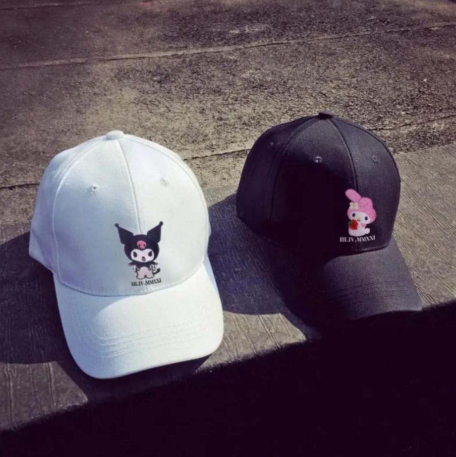 Custom Embroidered Hats For Couples, Best Matching Hats for Couples, Bunny Couples Cartoon Character Embroidery Hats