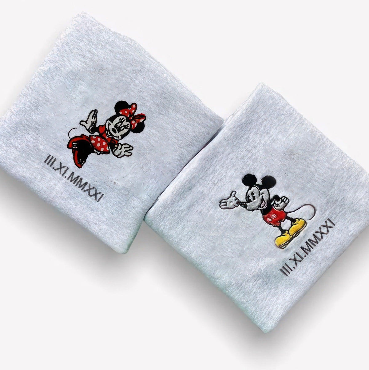 Custom Embroidered Sweatshirts For Couples, Family Matching Sweatshirt, Cute Mouse Couples Embroidered Sweatshirt