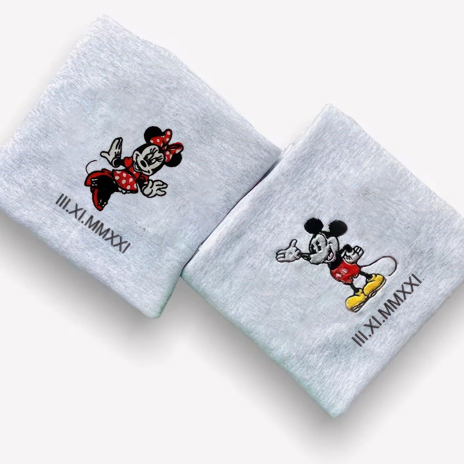 Custom Embroidered Sweatshirts For Couples, Family Matching Sweatshirt, Cute Mouse Couples Embroidered Sweatshirt