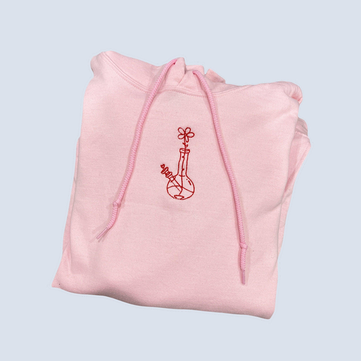 Custom Flower Bong Embroidered Matching Set Couple Sweatshirt Hoodies
